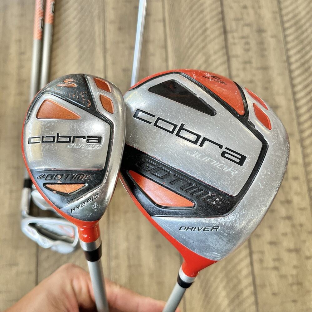 Cobra Go Time Jr Rickie Fowler 5-Club Golf Set Driver Hybrid 9i SW Putter Bag RH - Picture 4 of 15
